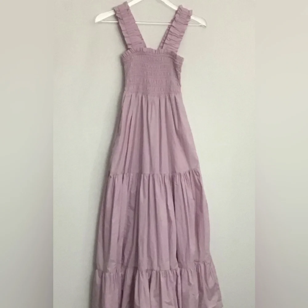 NWT ABERCROMBIE & FITCH Smocked Bodice Easy Maxi Dress Size XXSP Lavender